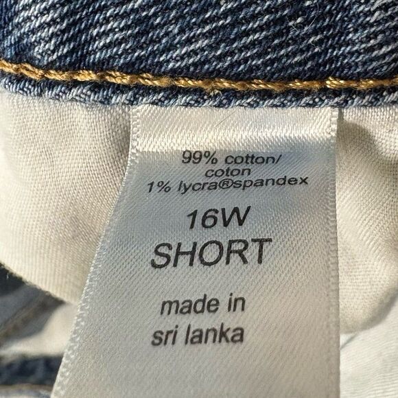 Maurices Brooklyn Relaxed Straight Ankle Jeans Size 16W Short - Picture 8 of 9